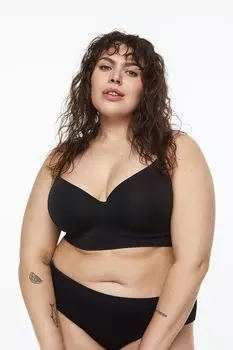 H&M+ Бюстгальтер с подкладками, черный