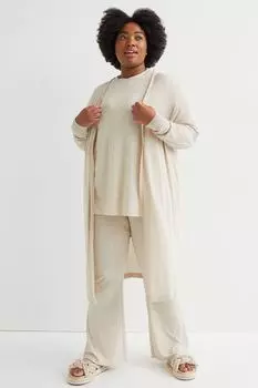 H&amp;M+ Длинный кардиган, светло-бежевый