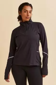 H&amp;M+ DryMove Спортивный топ на молнии, черный