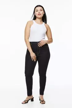 H&amp;M+ Джеггинсы с ультравысоким голенищем, темно-синий деним
