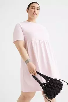 H&amp;M+ Платье из хлопкового джерси, светло-розовый