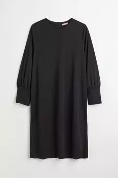 H&amp;M+ Платье с длинными рукавами, черный