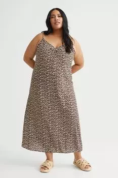 H&M+ Платье с лямками, черный/узор