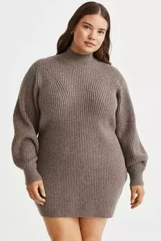 H&amp;M+ Платье с высоким воротником, грейдж