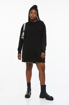 H&amp;M+ Платье-толстовка, черный