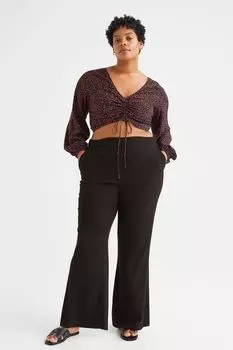 H&amp;M+ Широкие брюки, черный