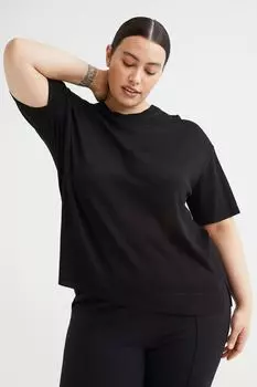 H&amp;M+ Трикотажная футболка, черный