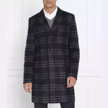 H-Хайдовое пальто с добавлением шерсти Boss, синий