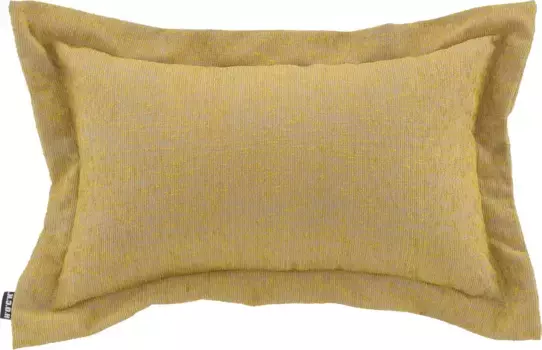 Х.ОК.К. Декоративная подушка "Addicted", с модным рельефным краем, чехол с наполнителем, 1 шт H.O.C.K. 30х50 см, цвет gelb/goldfarben/altgoldfarben + Jaquard-Struktur-unifarben