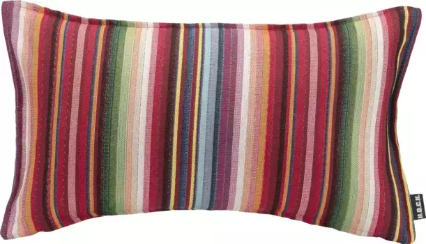 Х.ОК.К. Декоративная подушка "Блонди" с разноцветными полосками, чехол с наполнителем, 1 шт H.O.C.K. 50х30 см, красный