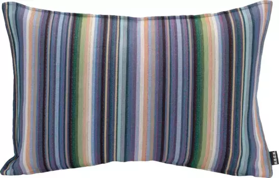 Х.ОК.К. Декоративная подушка "Блонди" с разноцветными полосками, чехол с наполнителем, 1 шт H.O.C.K. 60х40 см, синий