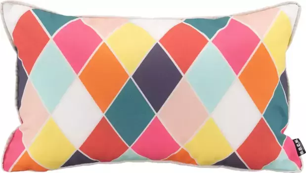 Х.ОК.К. Декоративная подушка "Бриллиант", чехол с наполнителем, 1 шт., 50/30 см H.O.C.K. 50х30 см, цвет bunt + gemustert