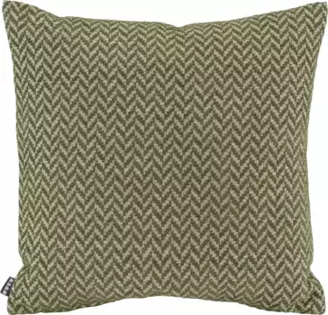 Х.ОК.К. Декоративная подушка "Цирконо" с этническим узором, чехол с наполнителем, 1 шт H.O.C.K. 50х50 см, зеленый/зеленый