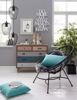 Х.ОК.К. Декоративная подушка "Classic Uni", чехол с наполнителем, 1 шт., 60/40 см H.O.C.K. 60х40 см, бирюзовый