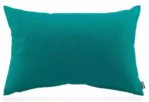 Х.ОК.К. Декоративная подушка "Classic Uni", чехол с наполнителем, 1 шт., 60/40 см H.O.C.K. 60х40 см, цвет petrol + unifarben