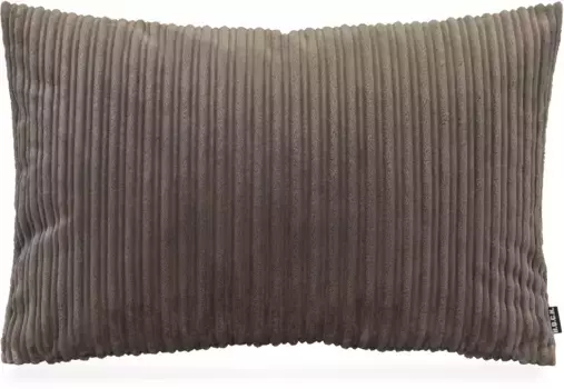 Х.ОК.К. Декоративная подушка "Драгоценный шнур", слегка мерцающие вертикальные полосы разного размера в стиле ретро H.O.C.K. 60х40 см, коричневый/серо-коричневый