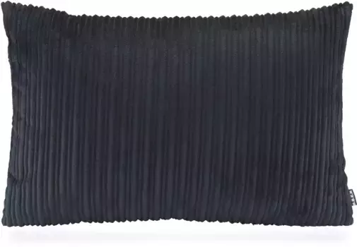 Х.ОК.К. Декоративная подушка "Драгоценный шнур", слегка мерцающие вертикальные полосы разного размера в стиле ретро H.O.C.K. 70х70 см, темно-синий/темно-синий