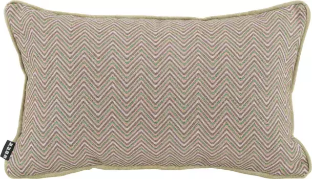 Х.ОК.К. Декоративная подушка "Гарри Леола", зигзагообразный дизайн, чехол с наполнителем, 1 шт H.O.C.K. 30х50 см, зеленый/розовый/светло-зеленый