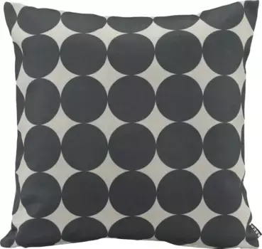 Х.ОК.К. Декоративная подушка "Круг", с кругами, чехол с наполнителем, 1 шт H.O.C.K. 50х50 см, черный/серо-коричневый