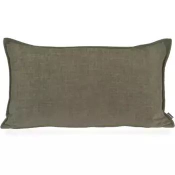 Х.ОК.К. Декоративная подушка "Лаки", диванная подушка с наполнителем, 70х40см, однотонная, кремовый экрю, декоративная подушка H.O.C.K., цвет schwarz + unifarben