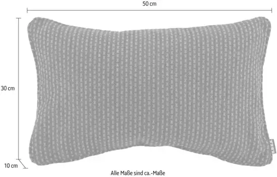 Х.ОК.К. Декоративная подушка "Лима" с мелким узором, чехол с наполнителем, 1 шт H.O.C.K. 50х30 см, зеленый