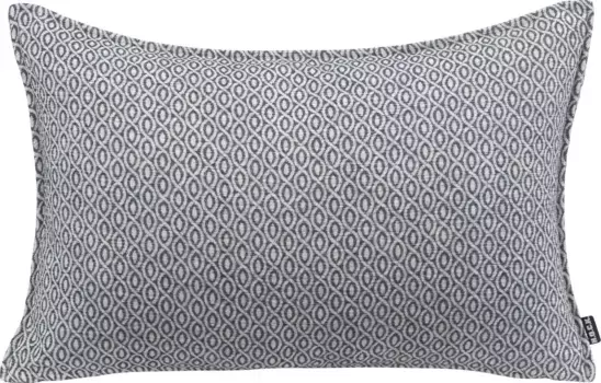 Х.ОК.К. Декоративная подушка "Плющ" с легким рисунком, чехол с наполнителем, 1 шт H.O.C.K. 40х60 см, синий