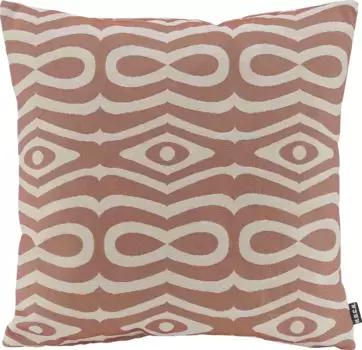 Х.ОК.К. Декоративная подушка "Рубин" с фактурным рисунком, чехол с наполнителем, 1 шт H.O.C.K. 40х60 см, цвет terra/natur + gemustert