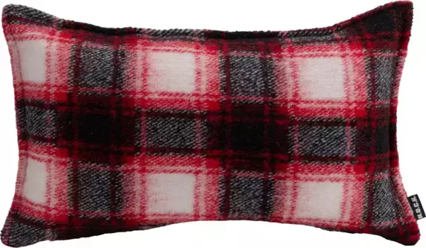 Х.ОК.К. Декоративная подушка "Скорпион" с клетчатым рисунком, чехол с наполнителем, 1 шт H.O.C.K. 50х30 см, красный