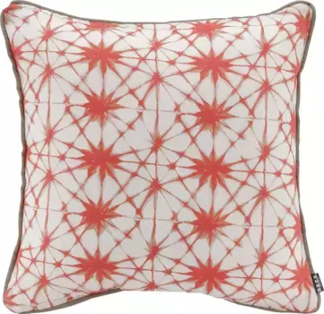 Х.ОК.К. Подушка декоративная "Badu Batik Saphire Outdoor", с окантовкой, чехол с наполнителем, 1 шт H.O.C.K. 50х50 см, оранжевый