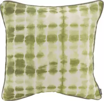 Х.ОК.К. Подушка декоративная "Badu Batik Midnight Outdoor", с окантовкой, чехол с наполнителем, 1 шт H.O.C.K. 50х50 см, зеленый