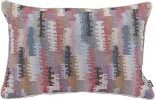 Х.ОК.К. Подушка декоративная "Хауи", с белой окантовкой, чехол с наполнителем, 1 шт H.O.C.K. 50х50 см, красный/синий/черный