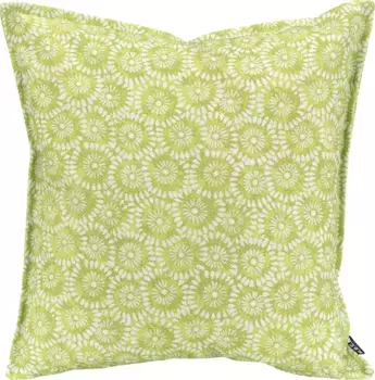 Х.ОК.К. Подушка декоративная "Юно", с цветочным узором, чехол с наполнителем, 1 шт H.O.C.K. 45х45 см, цвет grasgrn + geblmt