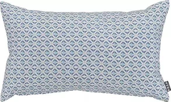 Х.ОК.К. Подушка декоративная "Юрий", с миксом цветных рисунков, чехол с наполнителем, 1 шт H.O.C.K. 30х50 см, синий/бирюзовый