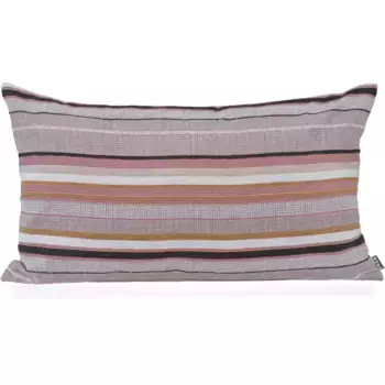 Х.ОК.К. Подушка декоративная «Мэри», подушка на спинку с наполнителем, 60х60см, декоративные полосы на подушке, розовый H.O.C.K.