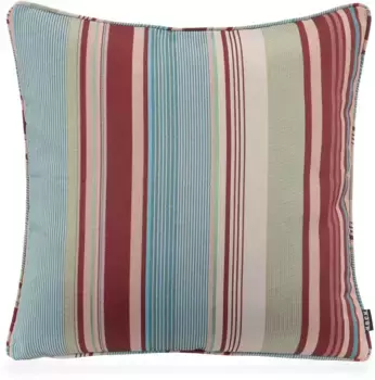 Х.ОК.К. Подушка декоративная "Милан", с полосками, чехол с наполнителем, 1 шт H.O.C.K. 40х60 см, бордо/голубой/розовый