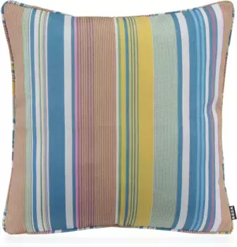 Х.ОК.К. Подушка декоративная "Милан", с полосками, чехол с наполнителем, 1 шт H.O.C.K. 50х50 см, синий/розовый/желтый