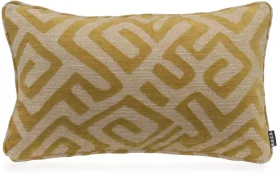Х.ОК.К. Подушка декоративная "Наира" с геометрическим рисунком, чехол с наполнителем, 1 шт H.O.C.K. 60х60 см, цвет gelb + gemustert