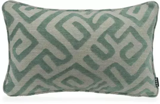 Х.ОК.К. Подушка декоративная "Наира" с геометрическим рисунком, чехол с наполнителем, 1 шт H.O.C.K. 60х60 см, бирюзовый