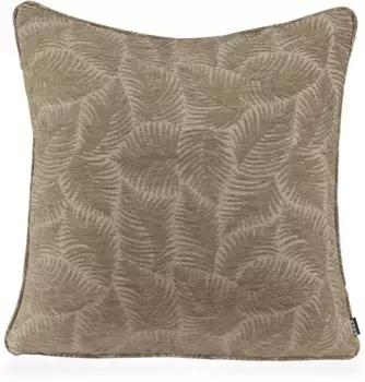 Х.ОК.К. Подушка декоративная "Нелли", с узором в виде листьев, чехол с наполнителем, 1 шт H.O.C.K. 60х60 см, коричневый/серо-коричневый
