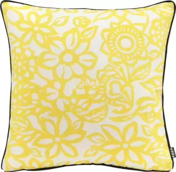 Х.ОК.К. Подушка декоративная "Палома", чехол с наполнителем, 1 штука, в цветочном исполнении H.O.C.K. 30х50 см, цвет gelb + geblmt