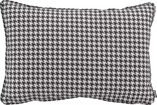 Х.ОК.К. Подушка декоративная "Пиктаве", с узором "гусиные лапки", чехол с наполнителем, 1 шт H.O.C.K. 60х40 см, черный