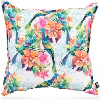 Х.ОК.К. Подушка декоративная "Рай 1", с птицами и цветами, чехол с наполнителем, 1 шт H.O.C.K. 50х50 см, цвет bunt + gemustert-geblmt