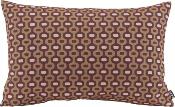 Х.ОК.К. Подушка декоративная "Сами", с модным рисунком, чехол с наполнителем, 1 шт H.O.C.K. 40х60 см, темно-красный/оранжевый