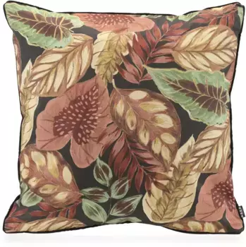 Х.ОК.К. Подушка декоративная "Тропический", чехол с наполнителем, 1 шт H.O.C.K. 50х50 см, цвет rostbraun, schwarz, terrakotta + gemustert