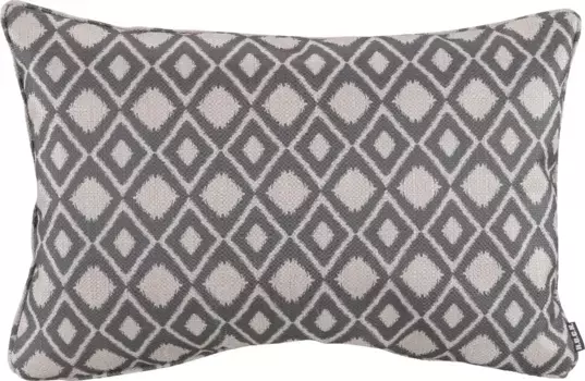 Х.ОК.К. Подушка декоративная "Виго", в ромбовидном дизайне, чехол с наполнителем, 1 шт H.O.C.K. 60х40 см, серый