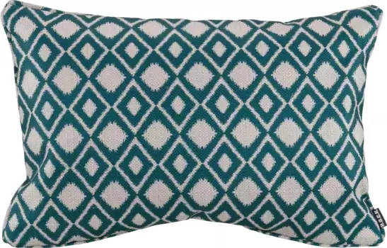 Х.ОК.К. Подушка декоративная "Виго", в ромбовидном дизайне, чехол с наполнителем, 1 шт H.O.C.K. 60х40 см, зеленый