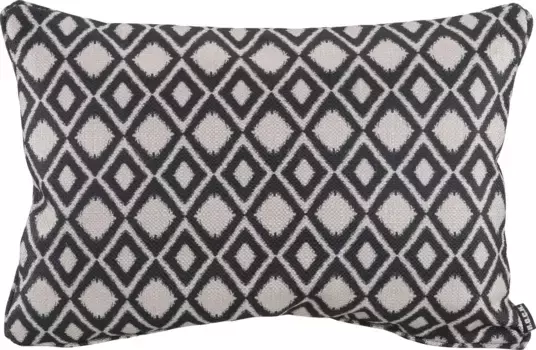 Х.ОК.К. Подушка декоративная "Виго", в ромбовидном дизайне, чехол с наполнителем, 1 шт H.O.C.K. 60х40 см, черный