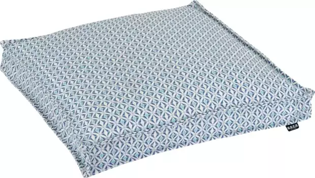 Х.ОК.К. Подушка на сиденье "Юрий" с разноцветным миксом узоров H.O.C.K. 50х50 см, синий/бирюзовый