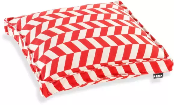 Х.ОК.К. Подушка на сиденье "Гумер №5" с шикарным графическим рисунком H.O.C.K. 40х40 см, красный
