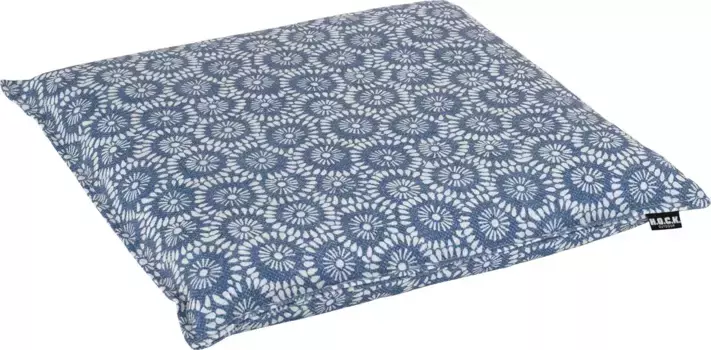 Х.ОК.К. Подушка на стул "Юно" с цветочным узором H.O.C.K. 40х40 см, синий